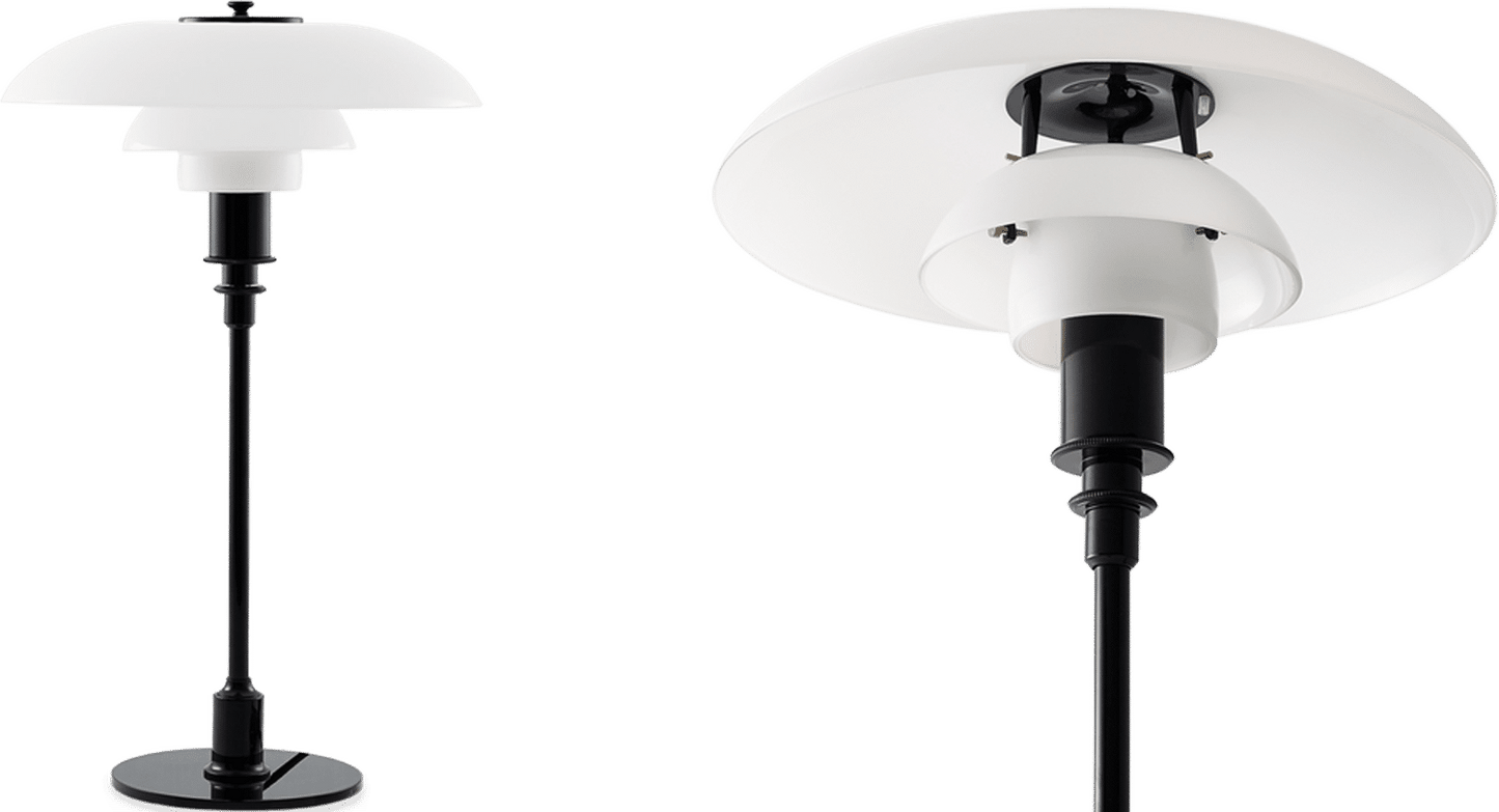 Louis Poulsen PH 3/2 Table Lamp Black PVD finish.