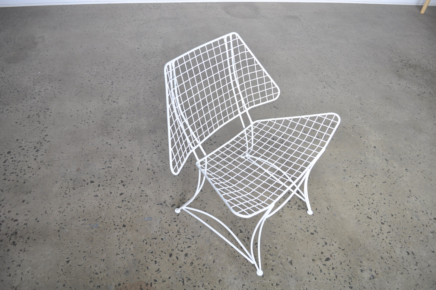 White outdoor chair.