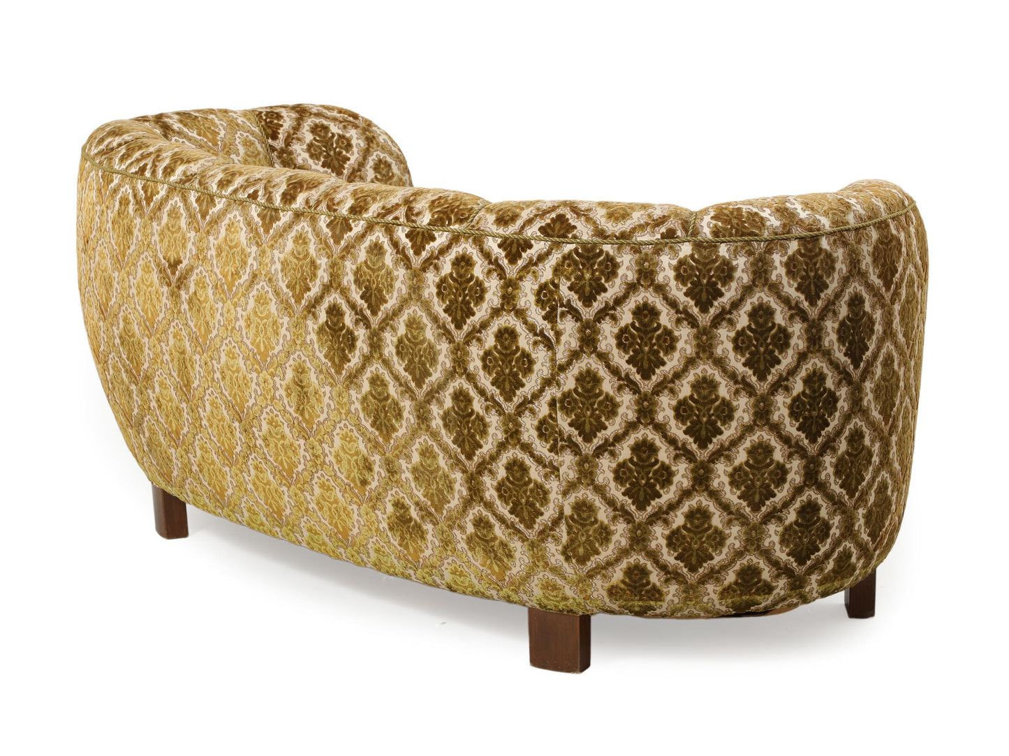 Danish Two-Seater Banana Sofa.