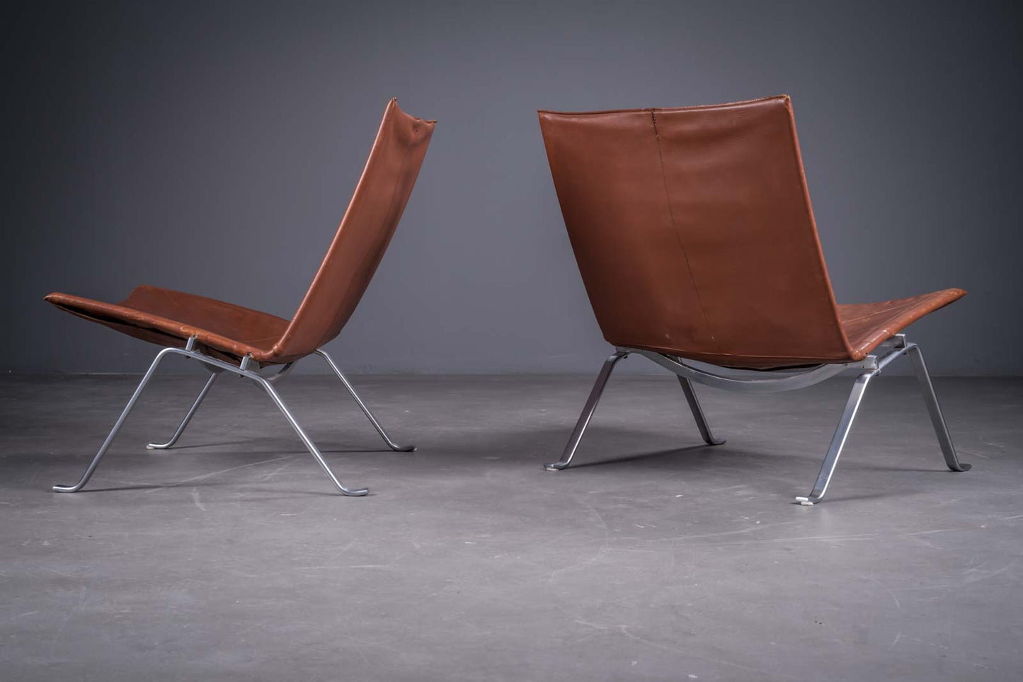 Poul Kjærholm PK-22 chairs by E. Kold Christensen.