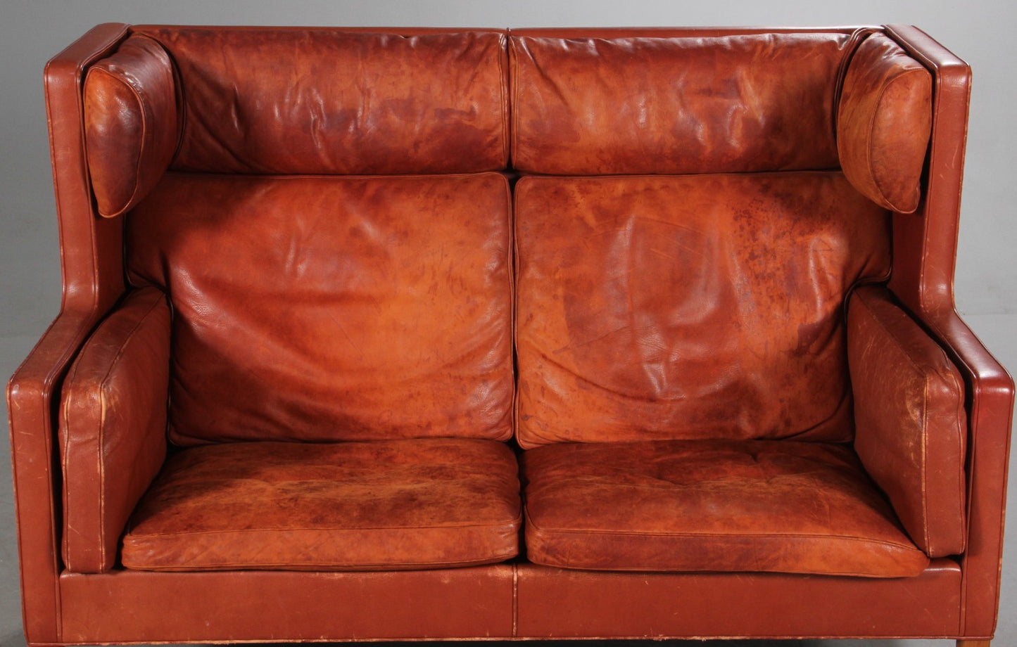 Børge Mogensen. Two seat sofa, model 2192 in leather.
