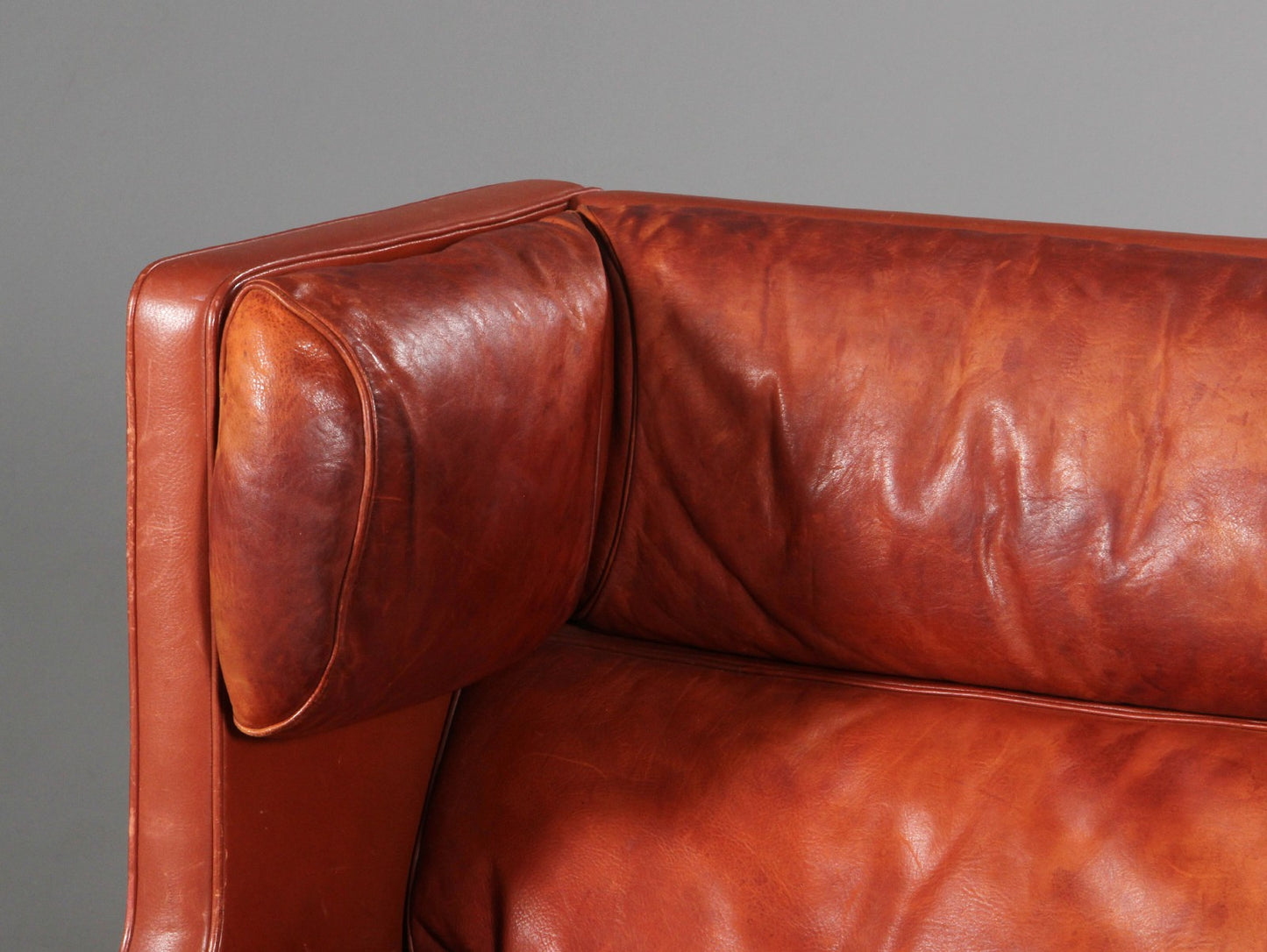 Børge Mogensen. Two seat sofa, model 2192 in leather.