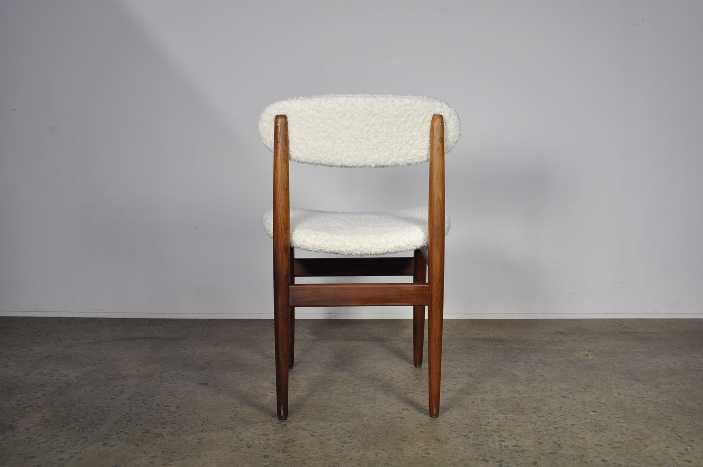 Elite Dining chairs in shearling fabric.