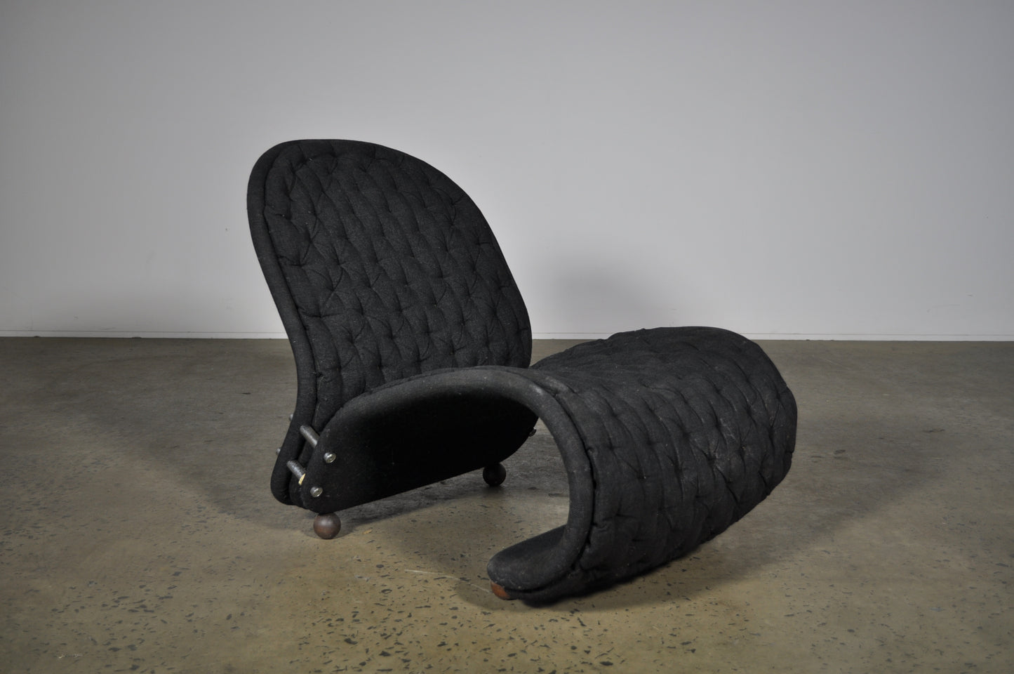 Verner Panton 1-2-3 Lounge chair in shorter style. Under restoration