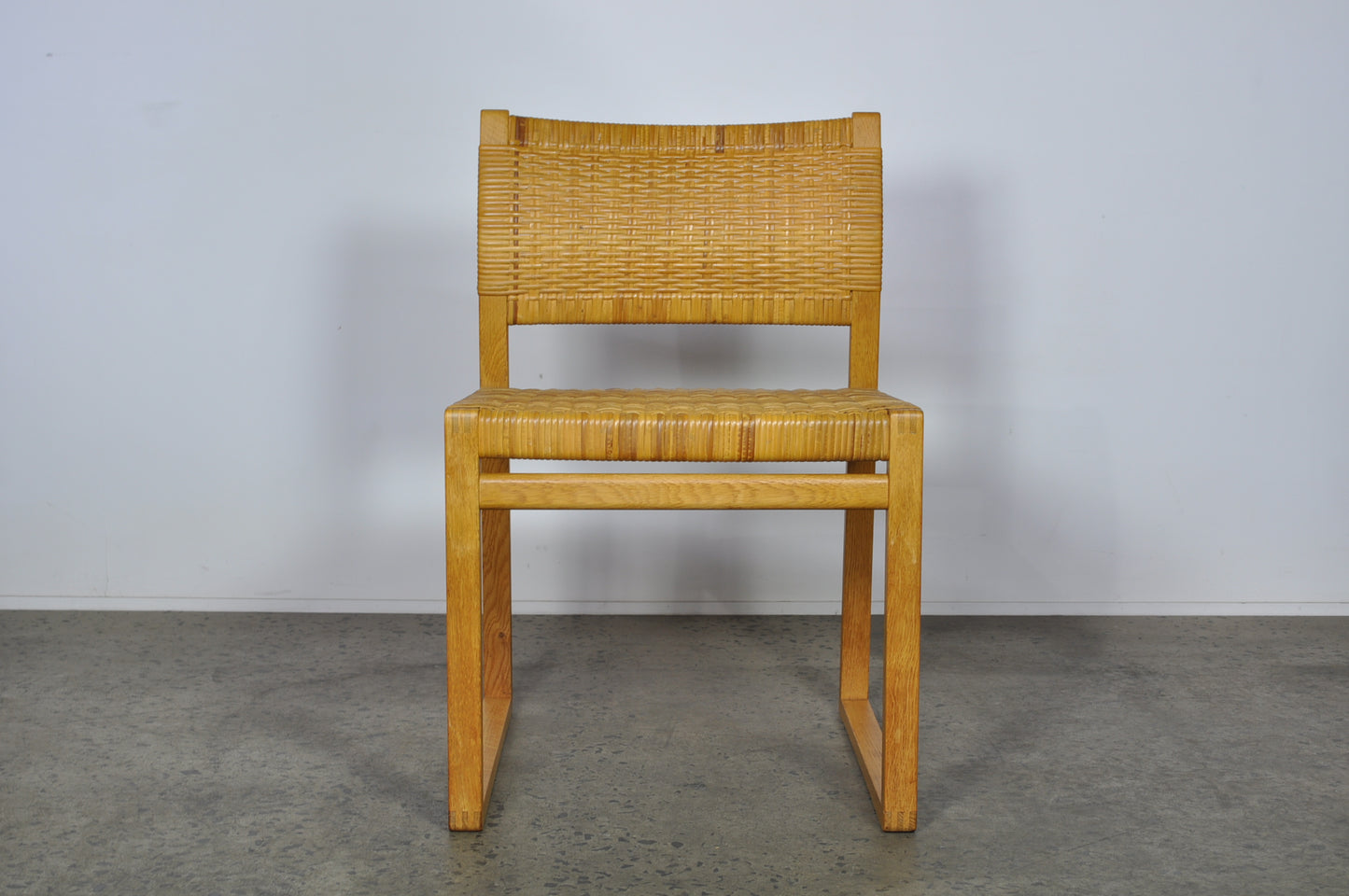 Børge Mogensen set of Eight dining chairs,model BM-61. Restored.
