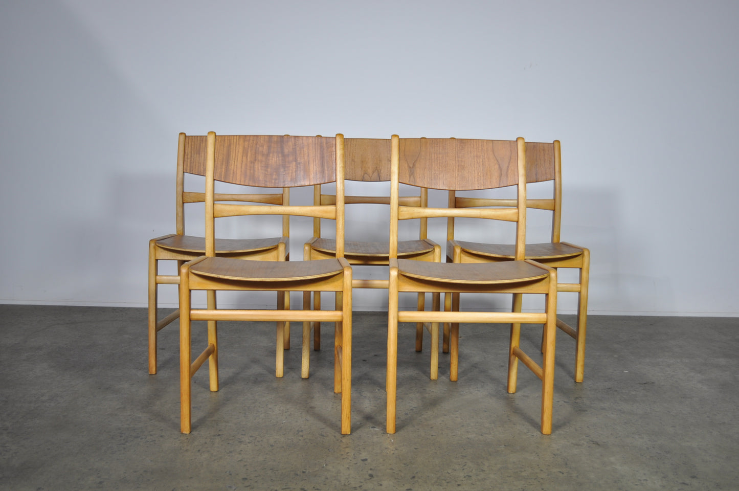Danish school dining chairs.