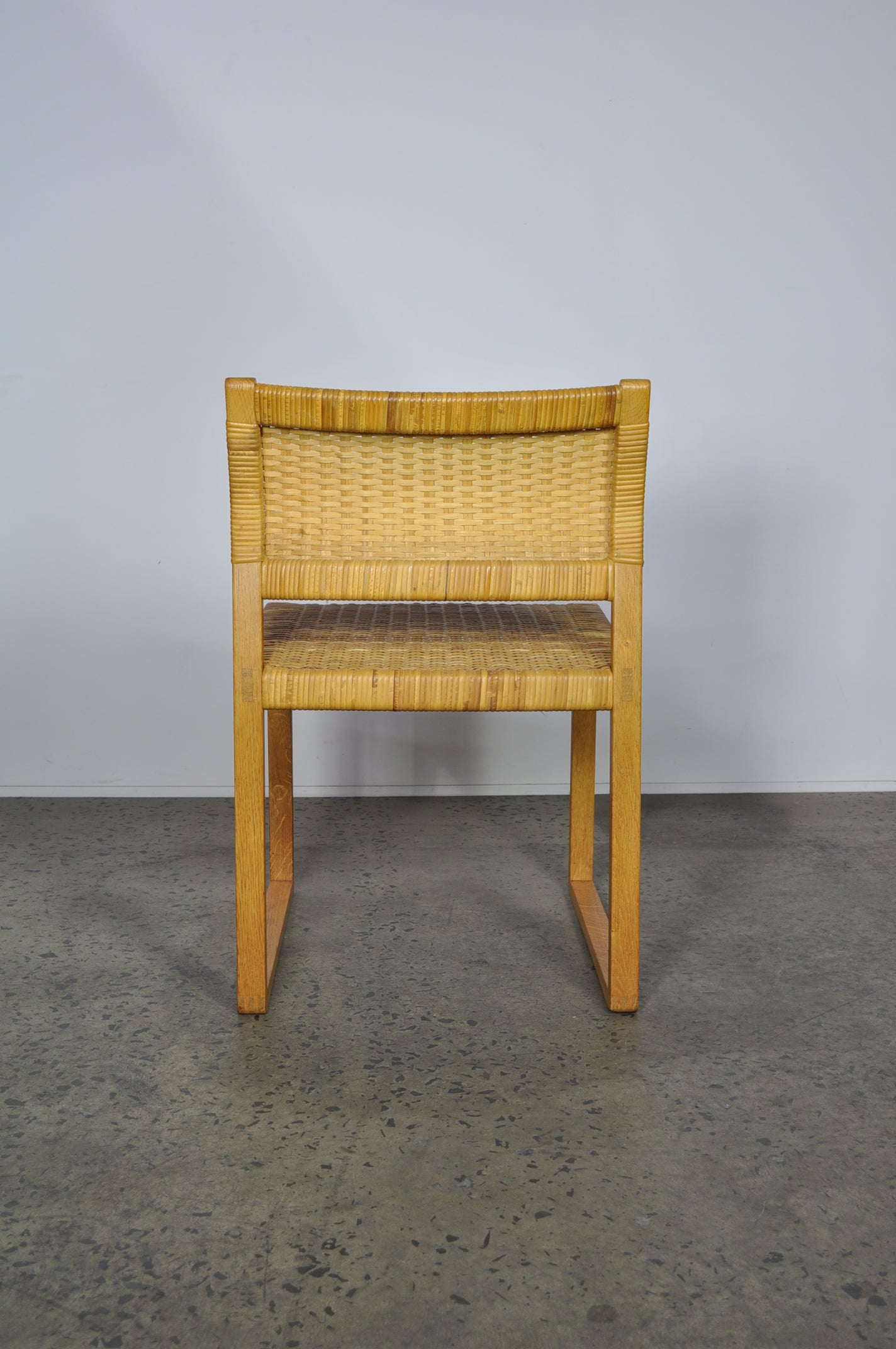 Børge Mogensen set of Eight dining chairs,model BM-61. Restored.