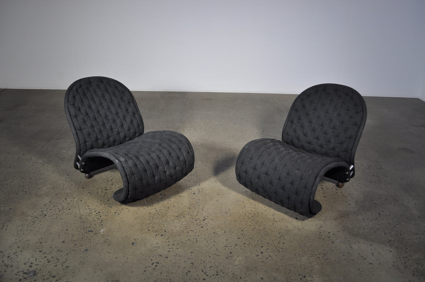 Verner Panton 1-2-3 Lounge chair in shorter style. Under restoration