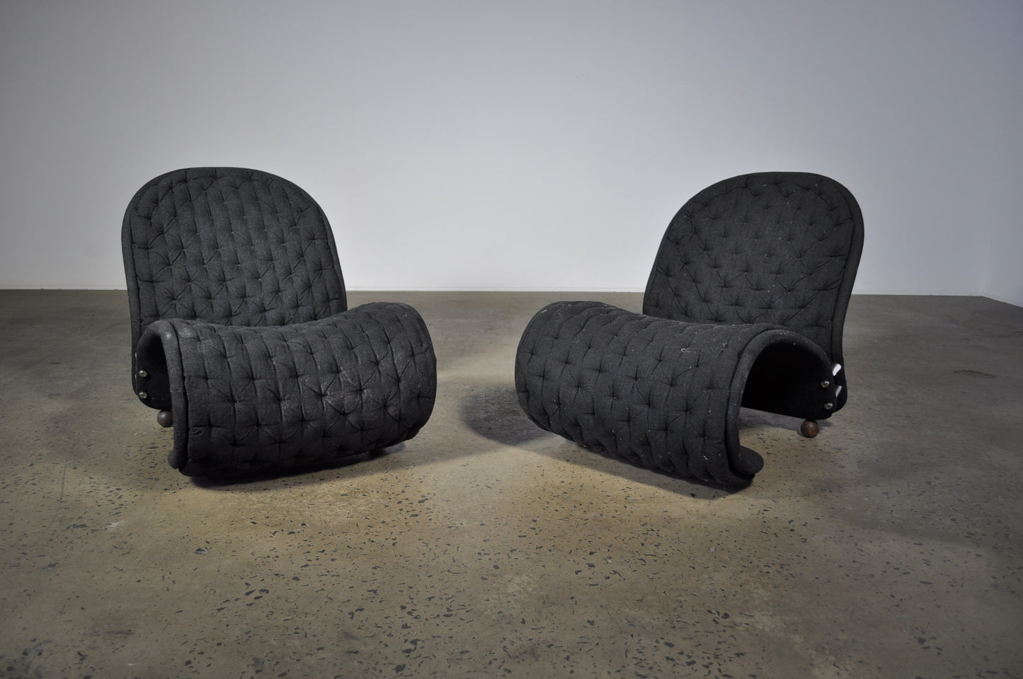 Verner Panton 1-2-3 Lounge chair in shorter style. Under restoration