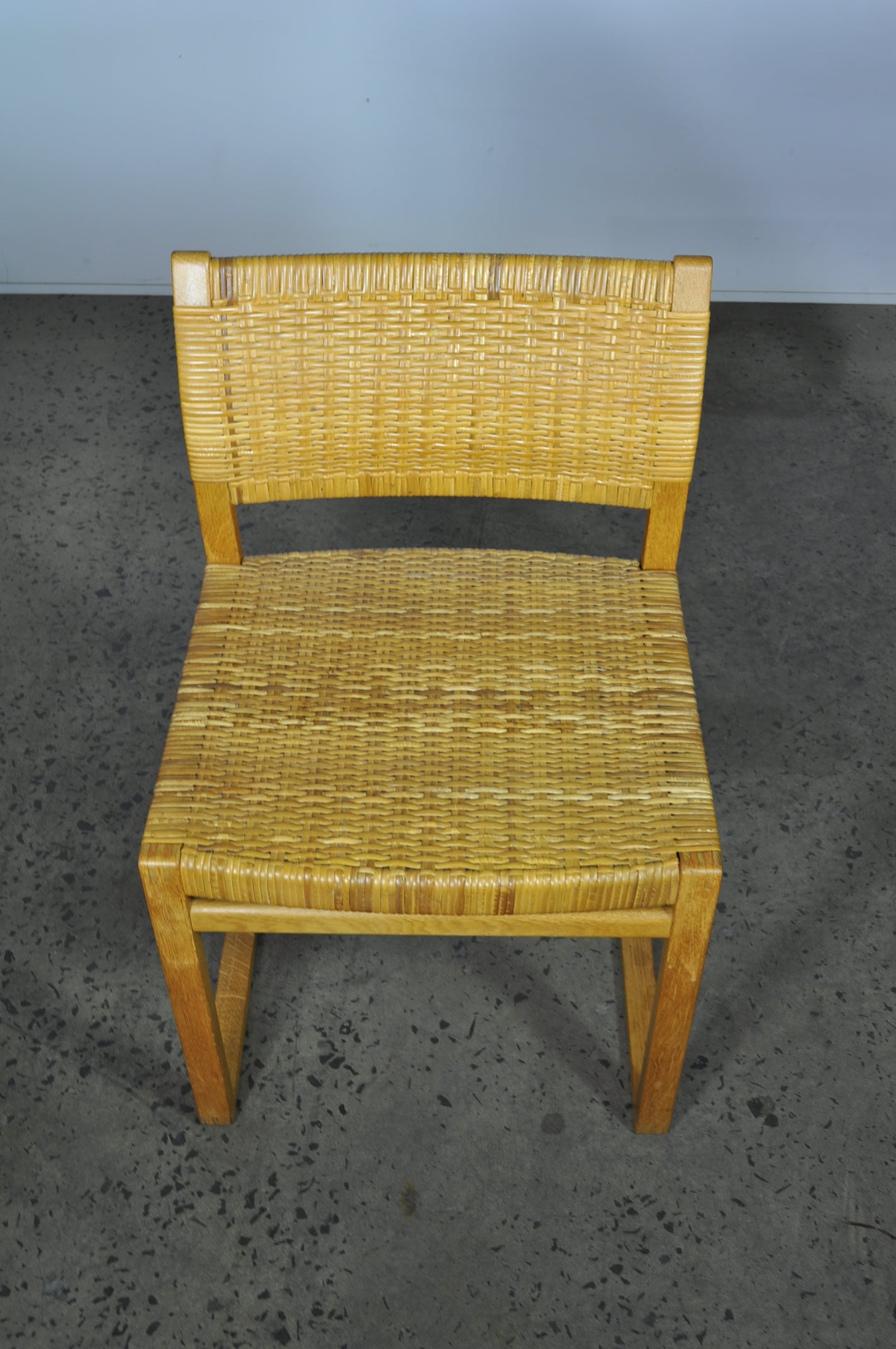 Børge Mogensen set of Eight dining chairs,model BM-61. Restored.