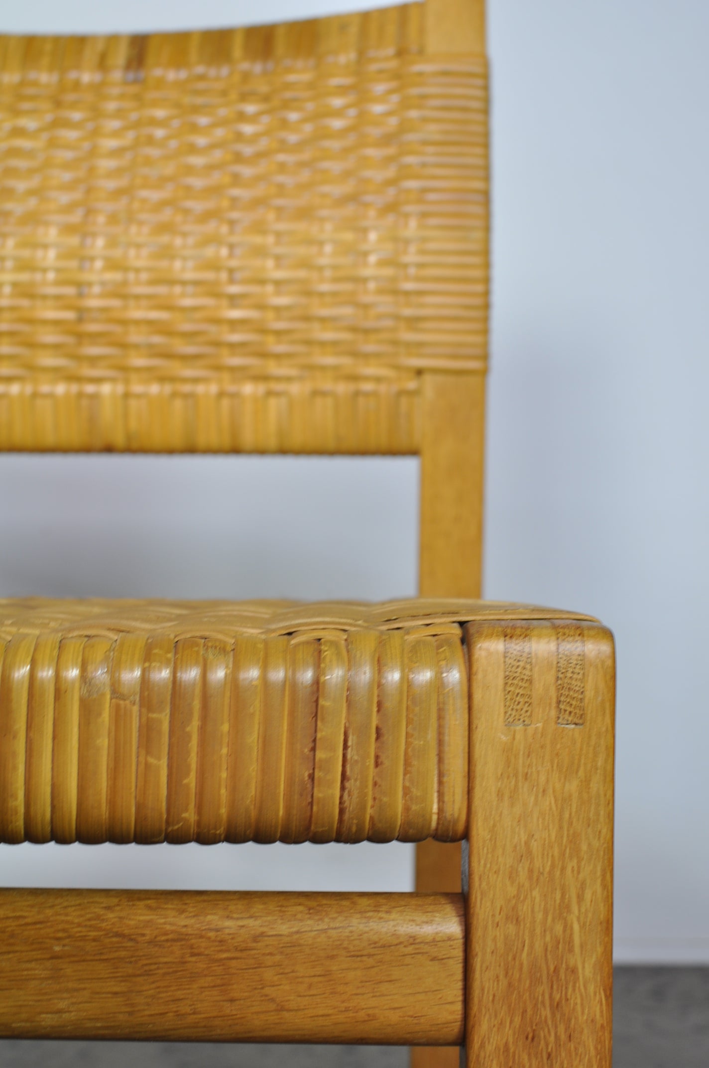 Børge Mogensen set of Eight dining chairs,model BM-61. Restored.