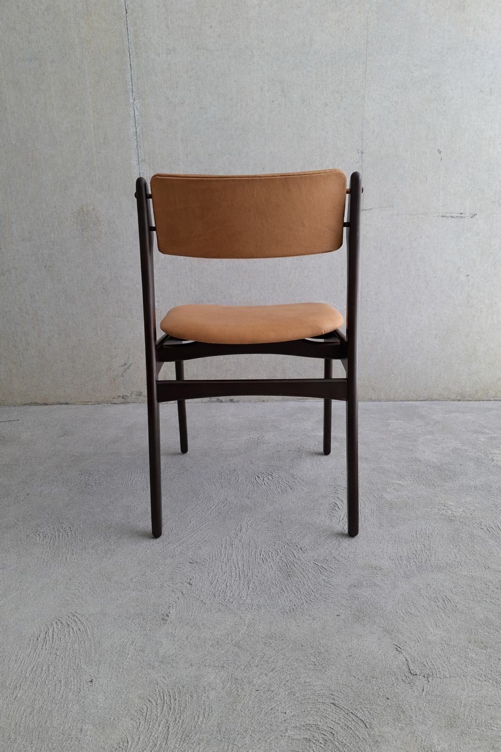 Danish Dining Chairs in the Erik Buch Style with a Mahogany Frame.
