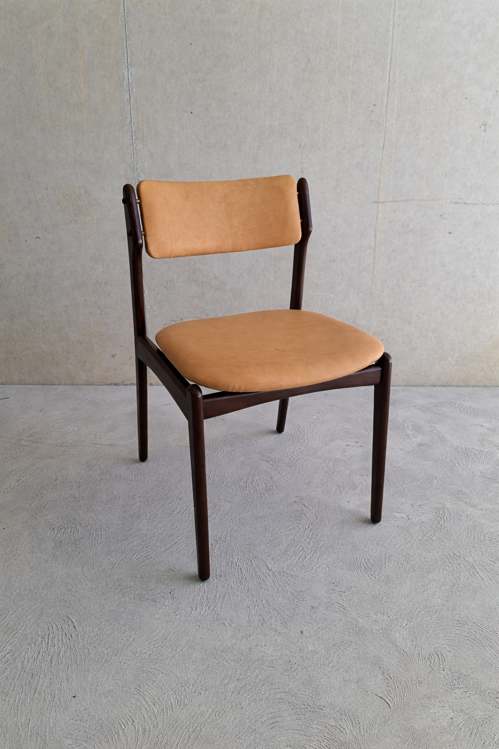 Danish Dining Chairs in the Erik Buch Style with a Mahogany Frame.