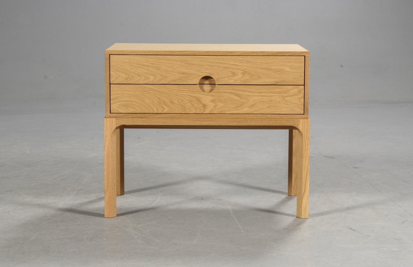 Kai Kristiansen. Chest of drawers / bedside table of veneered oak.