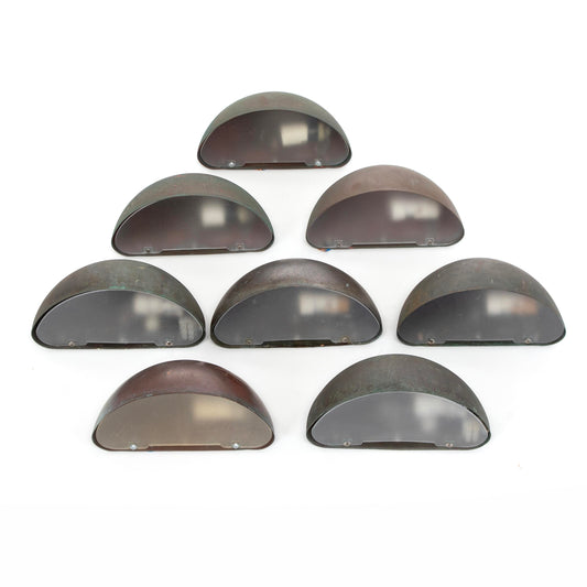 Danish design set of four patinated copper outdoor lamps by Nordlux.
