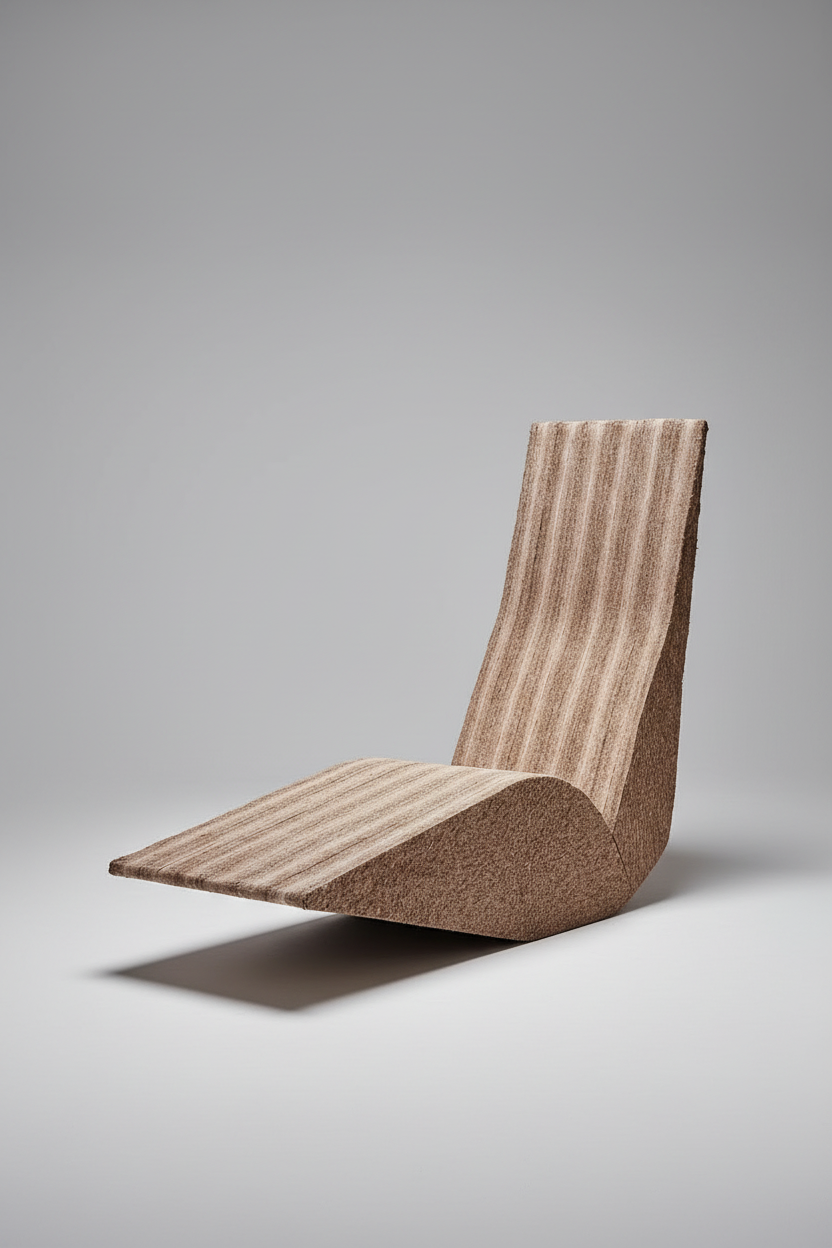 Tom Dixon “Bird Chaise” Chaise lounge in Søuld eelgrass.