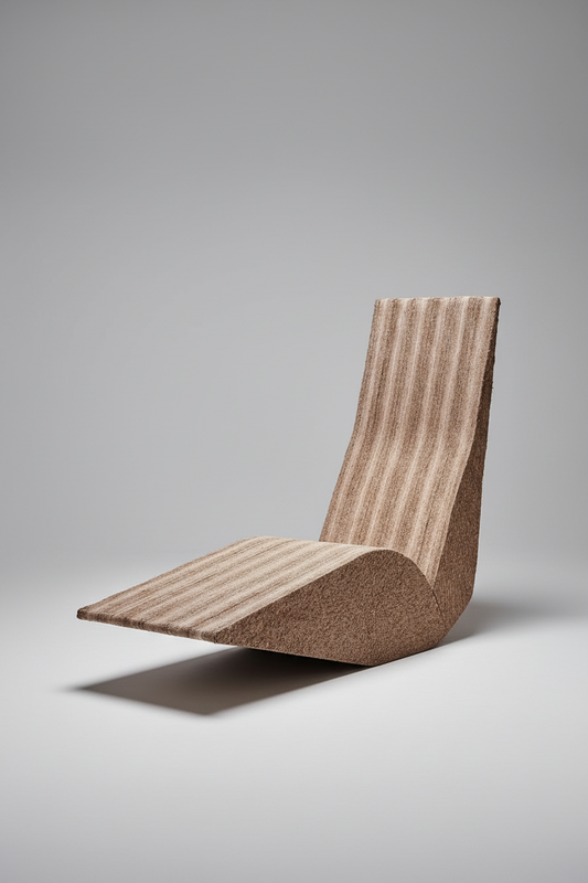 Tom Dixon “Bird Chaise” Chaise lounge in Søuld eelgrass.