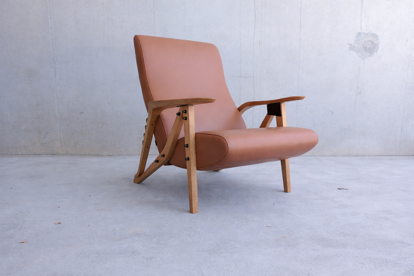 Gilda Brown Leather Armchair by Carlo Mollino for Zanotta.