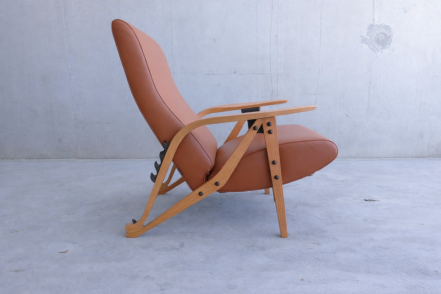 Gilda Brown Leather Armchair by Carlo Mollino for Zanotta.