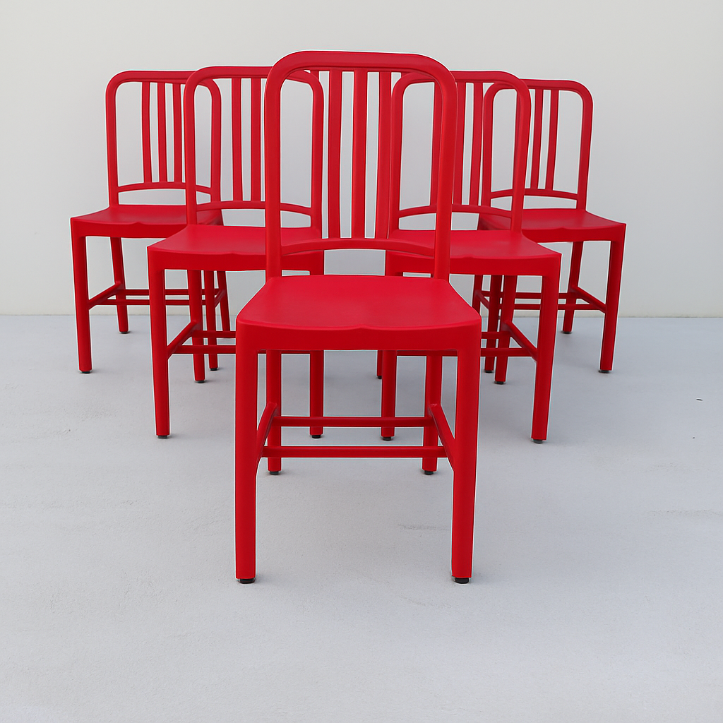 Emeco 1006 Navy chairs "Coca-Cola" Edition.