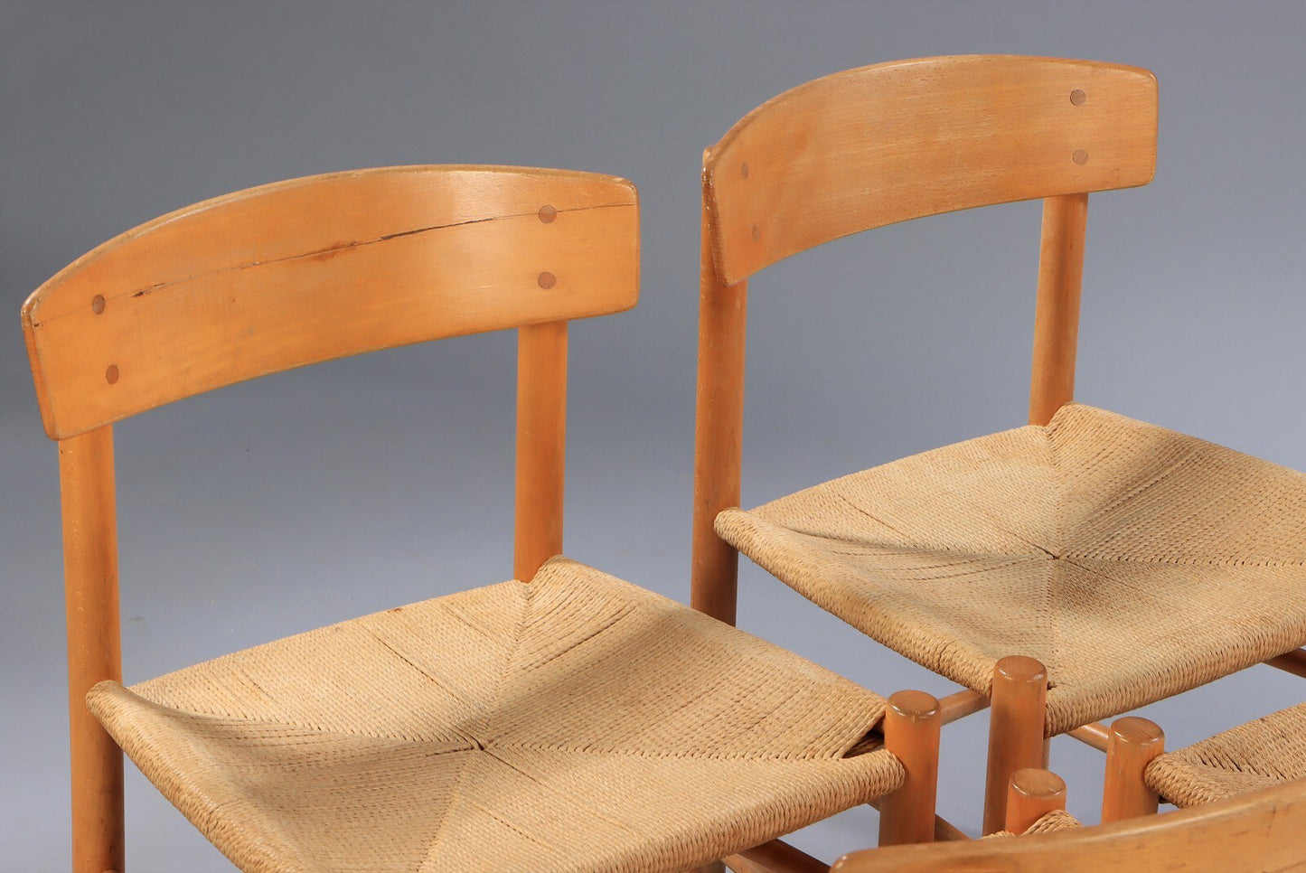 Børge Mogensen "Folkestolen" J39 dining chairs by FDB Mobler. (Under restoration)