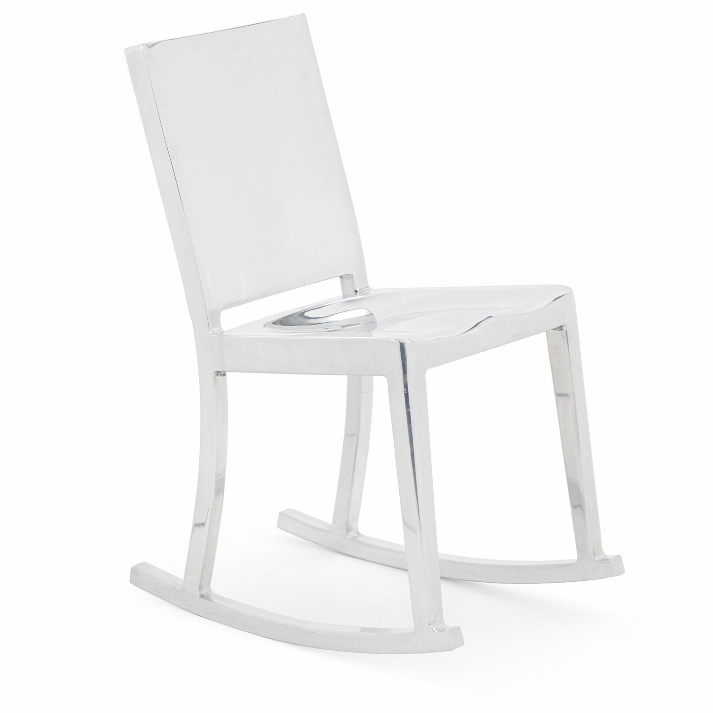 Philippe Starck “Hudson” aluminium rocking chair by Emeco.
