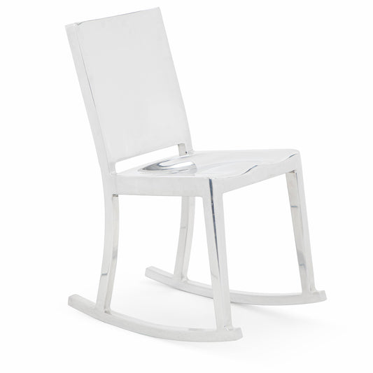 Philippe Starck “Hudson” aluminium rocking chair by Emeco.
