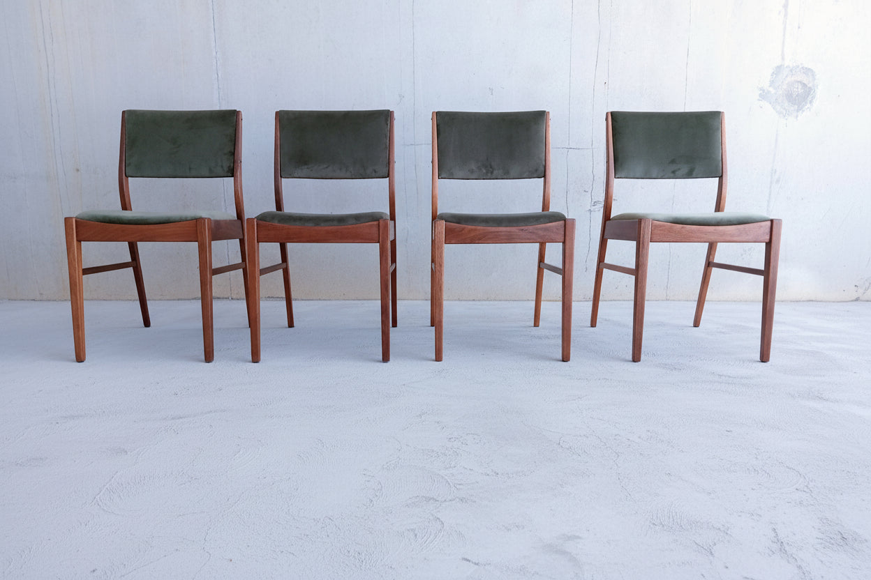 Australian mid-century dining chairs by T.H. Brown.