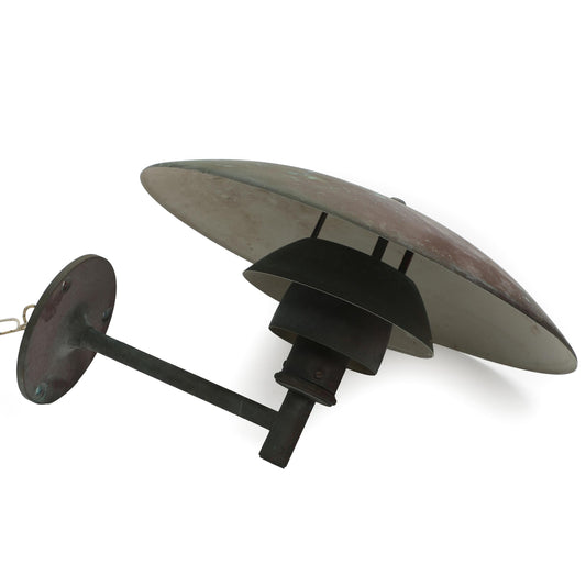 Poul Henningsen. PH-4.5/3 copper outdoor wall lamp. By Louis Poulsen.