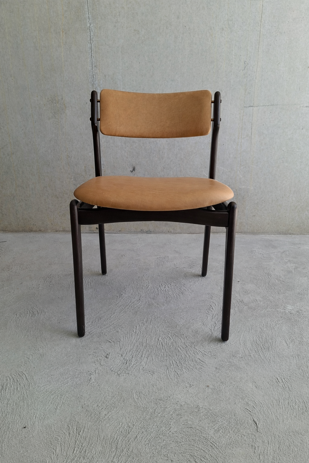 Danish Dining Chairs in the Erik Buch Style with a Mahogany Frame.