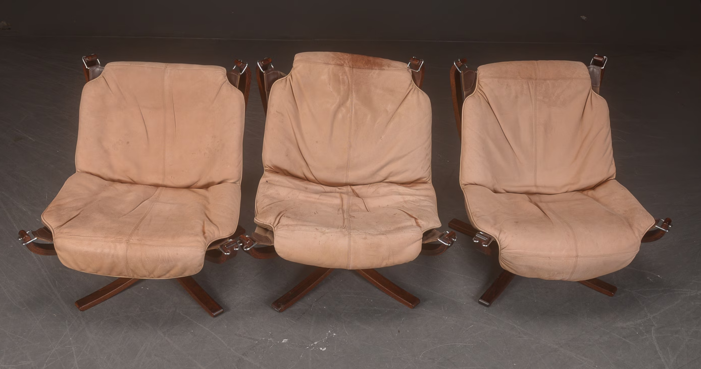 Falcon lounge chairs designed by Sigurd Ressell for Vatne Møbler.
