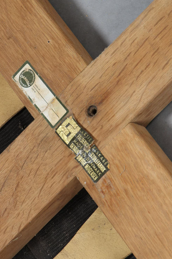 Børge Mogensen High-Backed 'Sled' Chair and Stool.