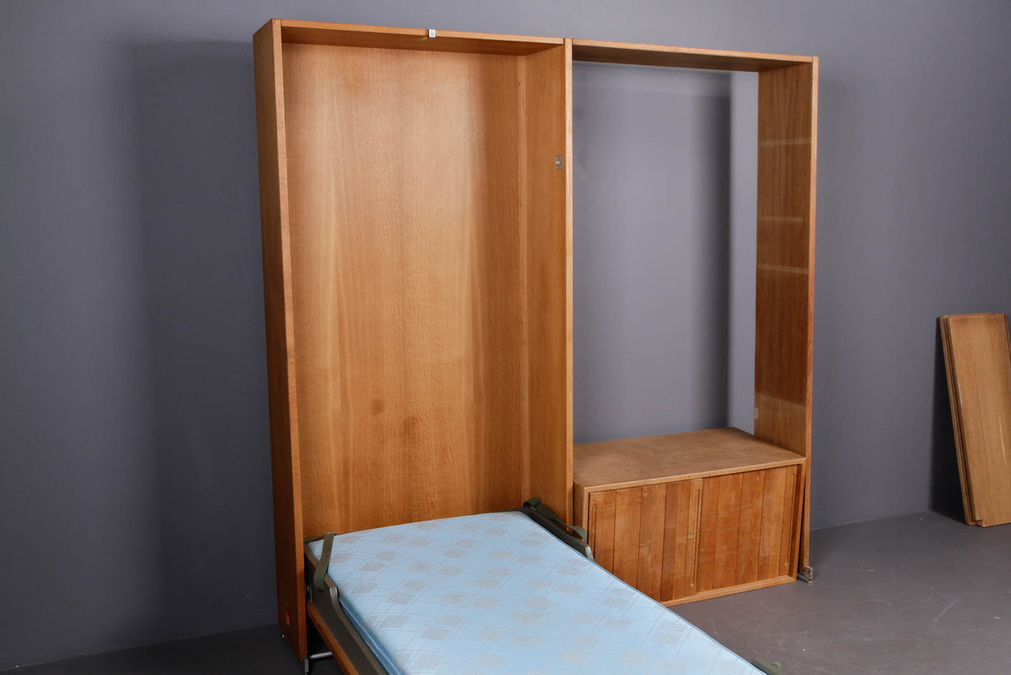 Hans J. Wegner Upright bed with bookcase and cabinet.