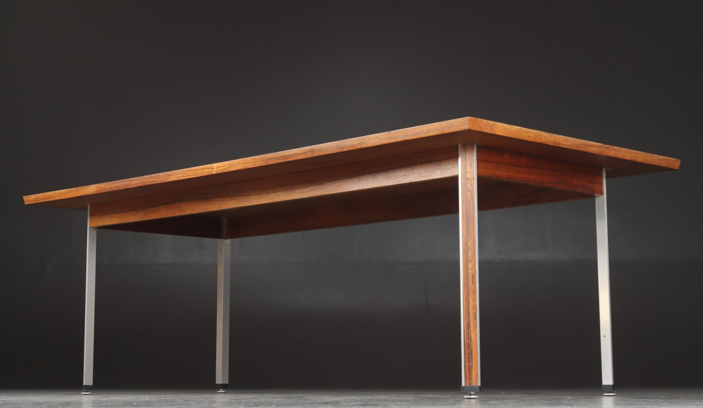 Finn Juhl. Conference / dining table in rosewood from the 'Diplomat series'.