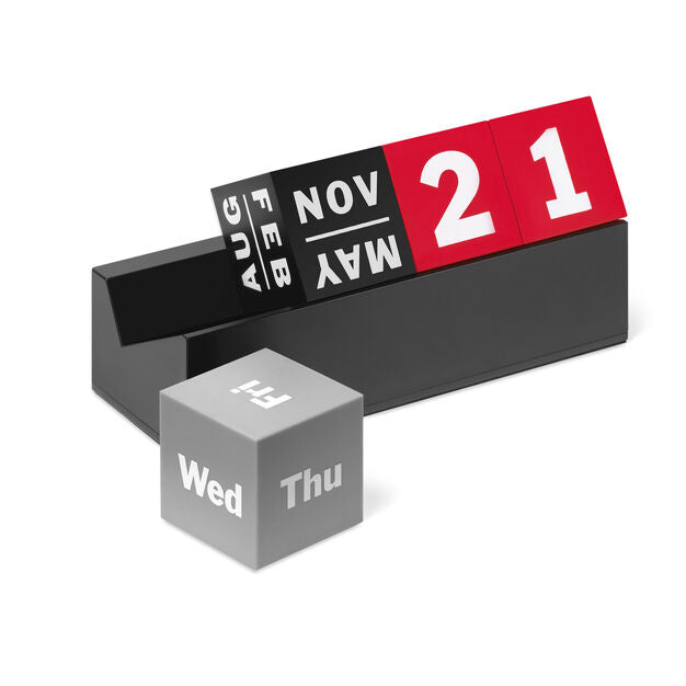 MoMA Calendar Perpetual Cubes Blk/Red or Multi Coloured.