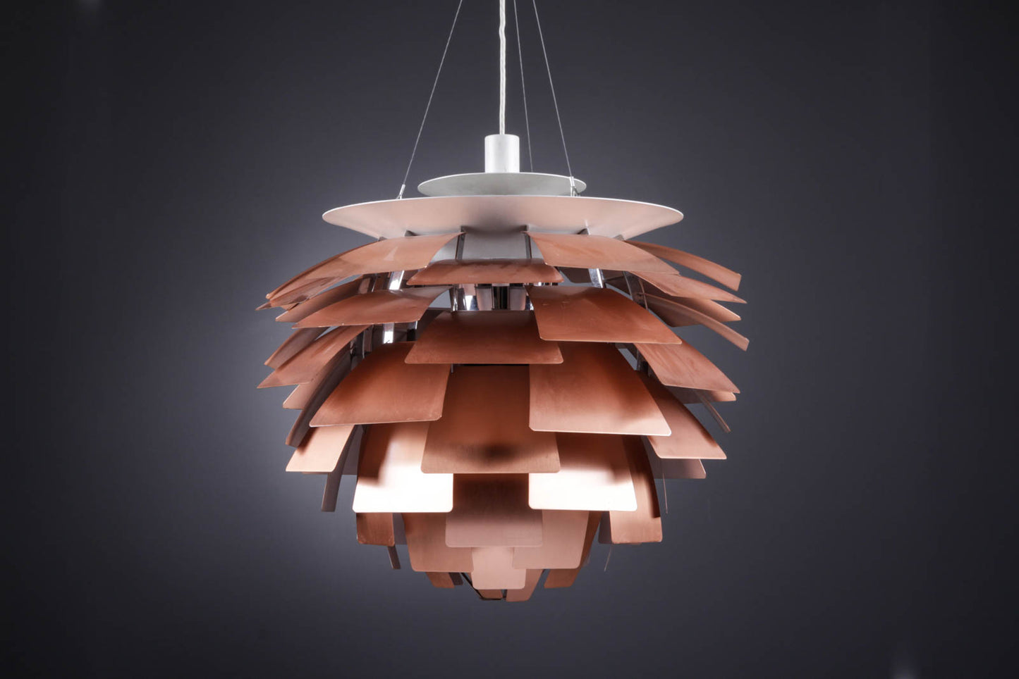 Poul Henningsen Pendant lamp  'Artichoke’ in copper, Ø 72 cm.