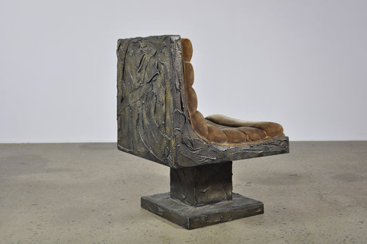 Paul Evans sculptured bronze chair