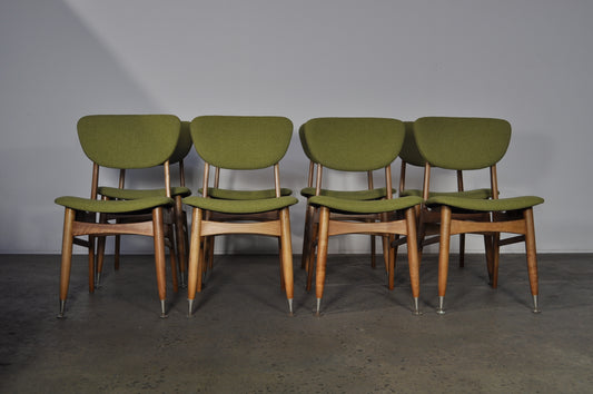 Chiswell chairs with warwick fabric. Set of 8.