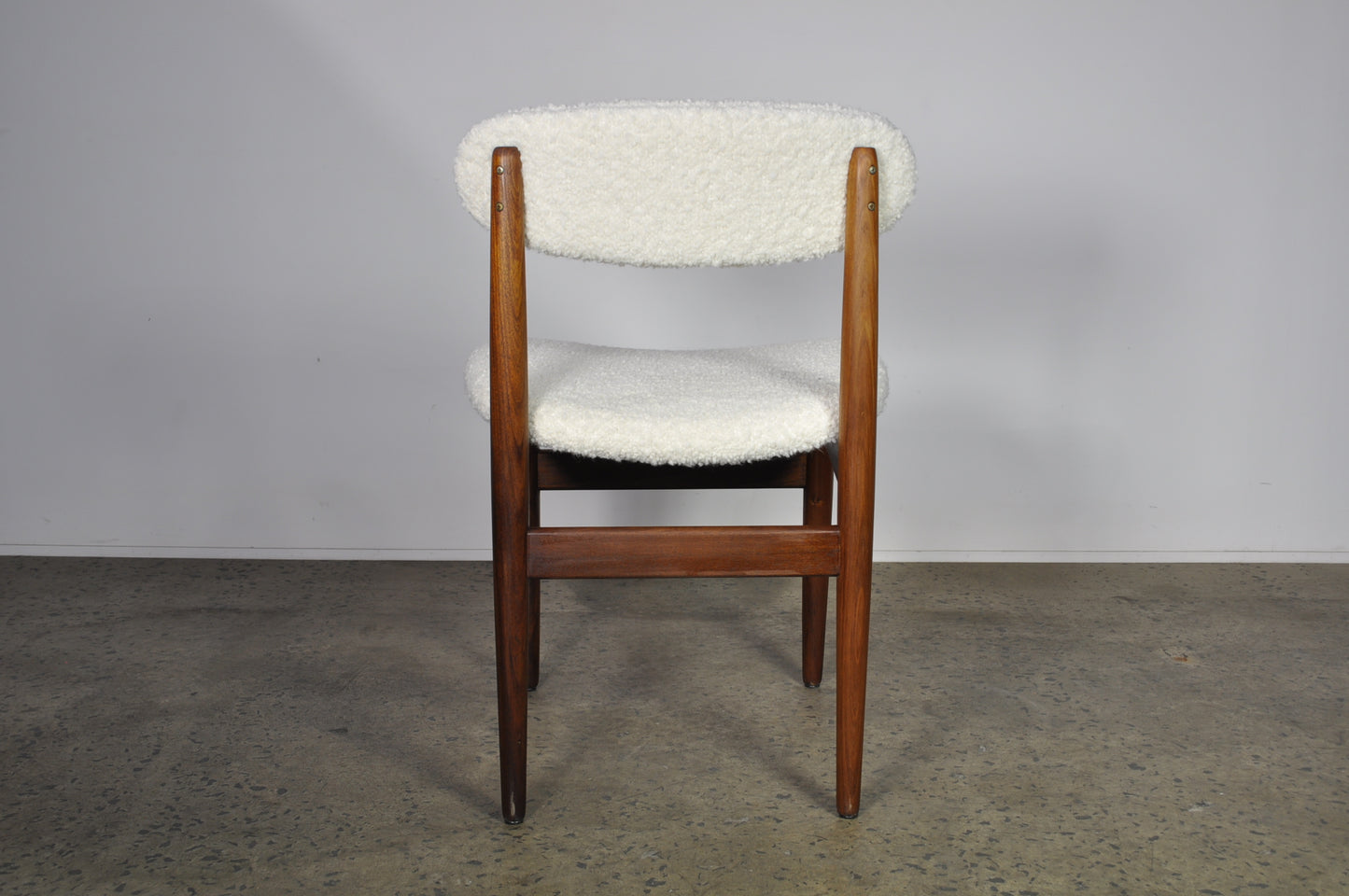 Elite Dining chairs in shearling fabric.