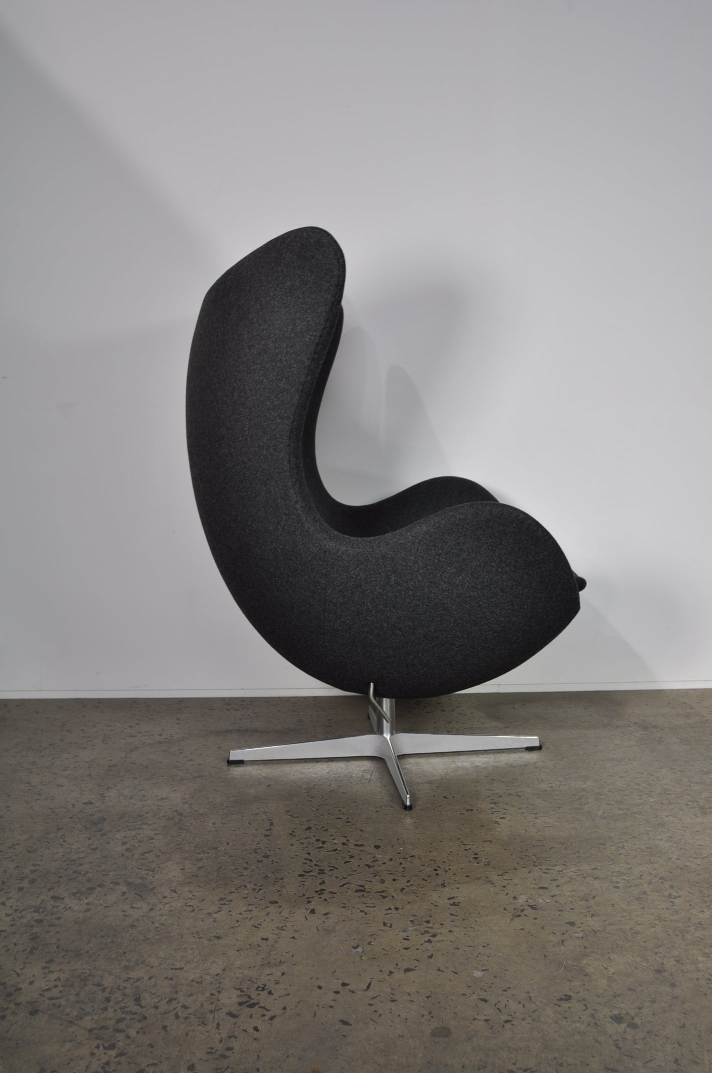 The Egg chair and Ottoman by Arne Jacobsen and Fritz Hansen.