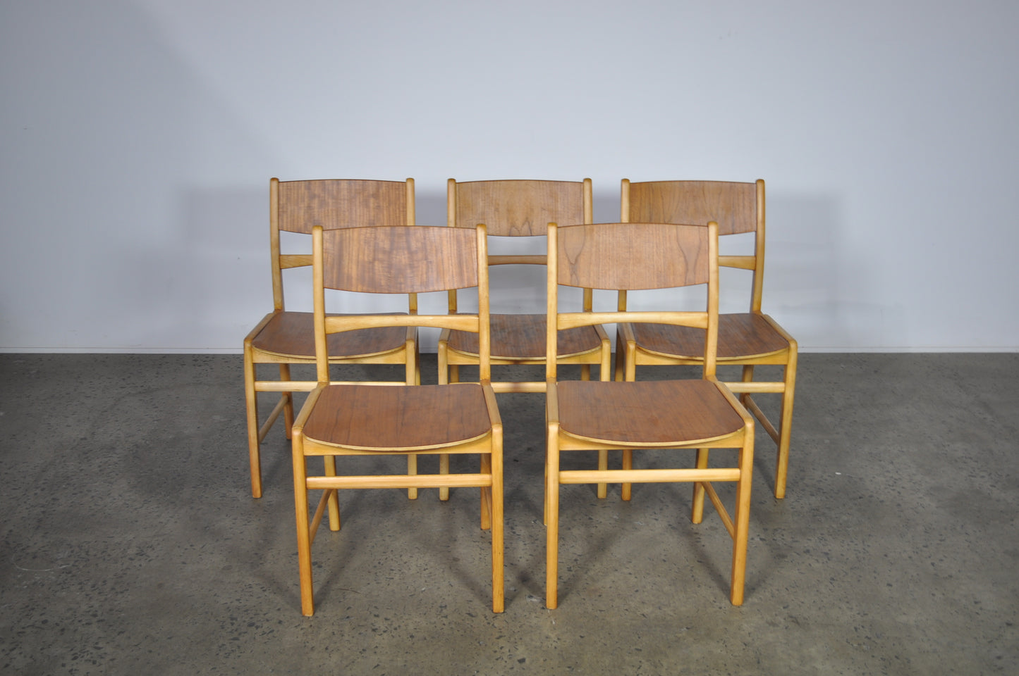 Danish school dining chairs.