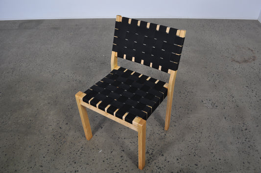 Alvar Aalto dining chairs by Artek in black. Including free dining table.