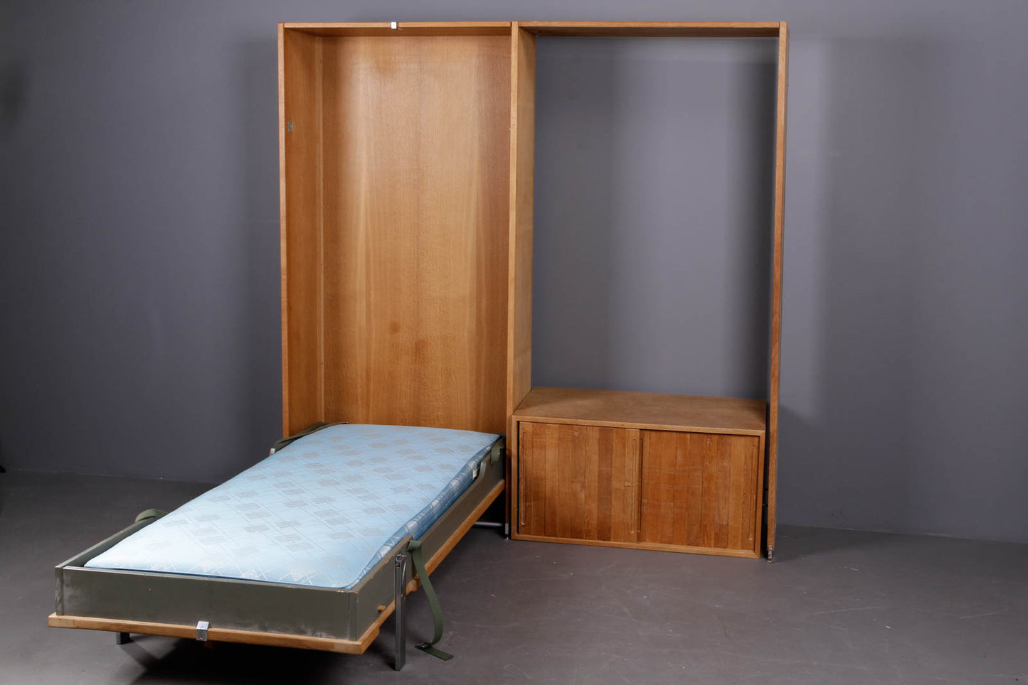 Hans J. Wegner Upright bed with bookcase and cabinet.