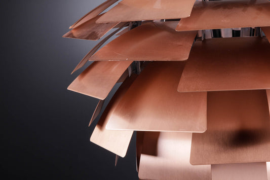 Poul Henningsen Pendant lamp  'Artichoke’ in copper, Ø 72 cm.